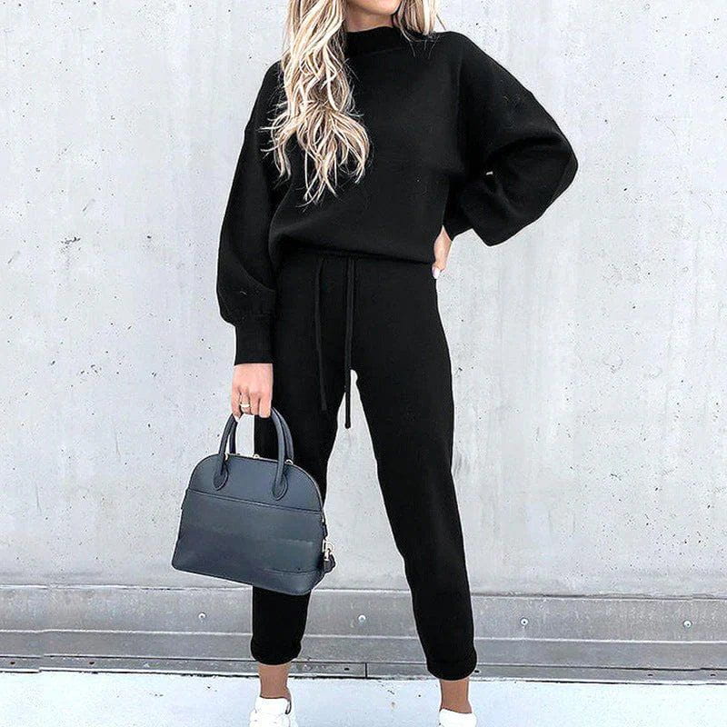 Lavinque outfit set Noir / S Ensemble Jogging Doux | Hiver | Confort & Élégance Décontractée
