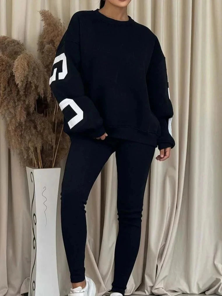 Lavinque outfit set Noir / S Ensemble Jogging Femme | Confort & Style | Look Décontracté