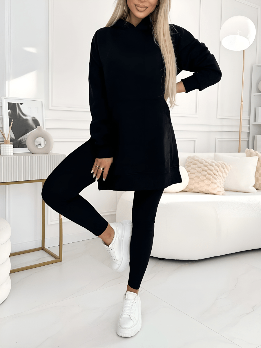 Lavinque Outfit set Noir / S Ensemble Loungewear Femme | Confort Douillet | Marron Chocolat