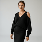 Lavinque Outfit set Noir / S Ensemble Noir Asymétrique | Épaule Dénudée | Élégant & Minimal