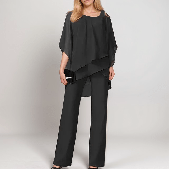 Lavinque outfit set Noir / S Ensemble Pantalon et Blouse | Chic et Élégant | Fluide et Sophistiqué