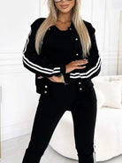 Lavinque outfit set Noir / S Ensemble Sportwear Chic | Rouge | Confort et Élégance Décontractée