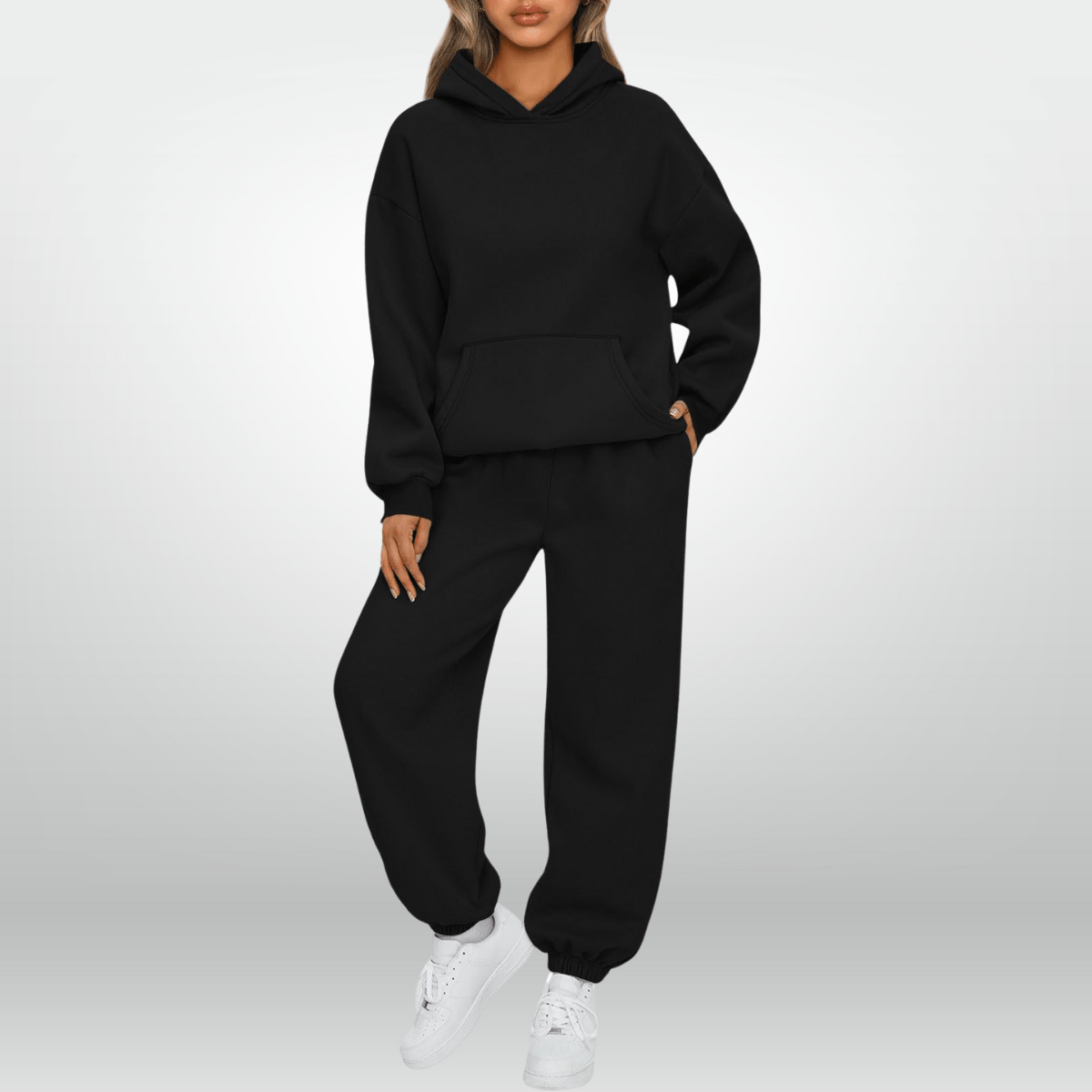 Lavinque outfit set Noir / S Ensemble Survêtement Femme | Hoodie & Jogging | Confort Absolu et Look Décontracté
