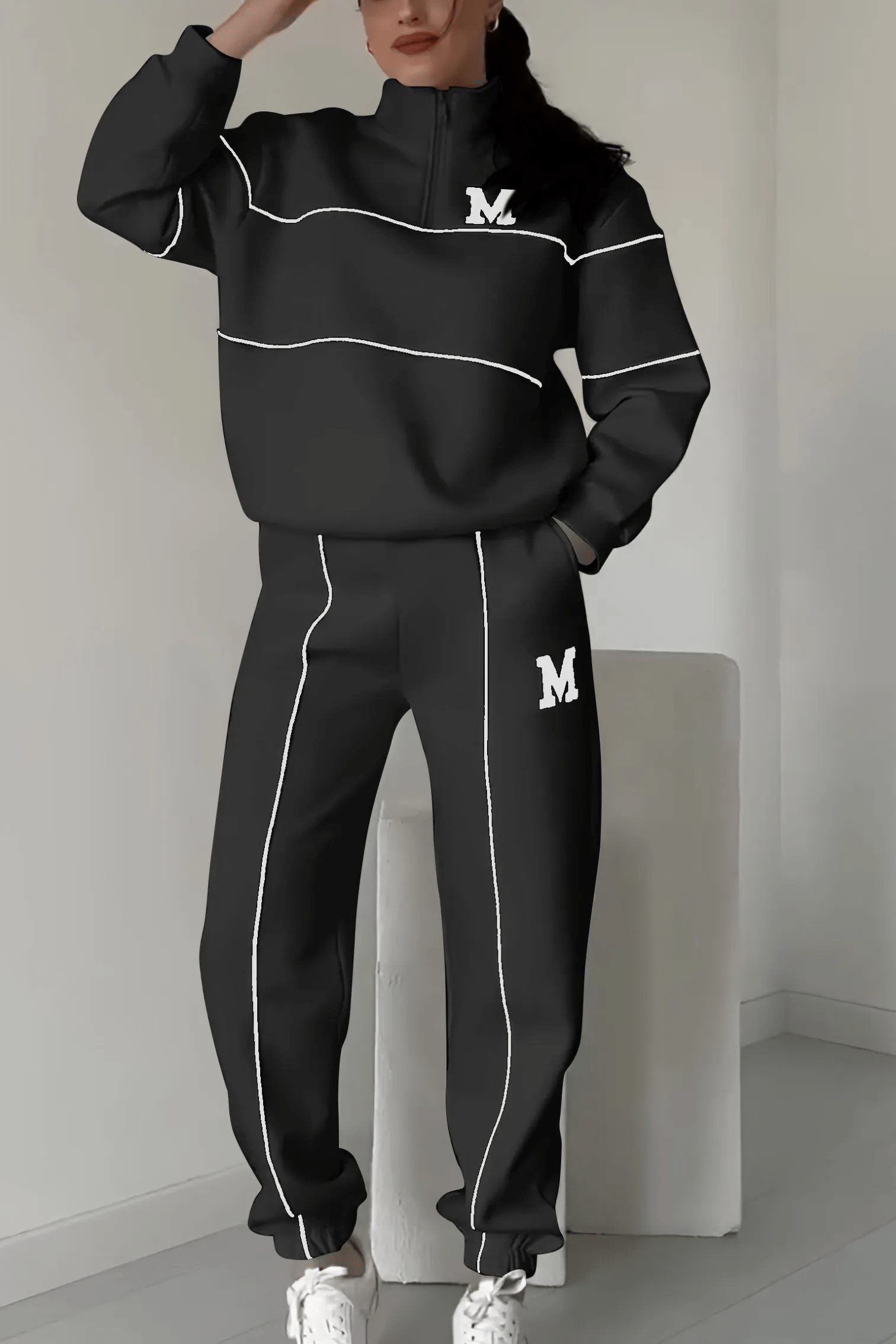 Lavinque outfit set Noir / S Ensemble Survêtement Hiver | Coton & Polyester | Confort et Style