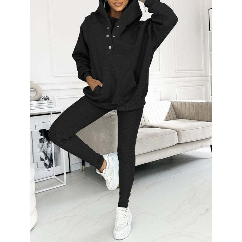 Lavinque outfit set Noir / S Ensemble Sweat à Capuche & Legging | Confort & Style | Tendance Décontractée