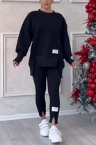 Lavinque outfit set Noir / S Ensemble Sweat Oversize & Legging | Confort & Style | Tendance Décontractée