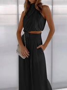 Lavinque Outfit set Noir / S Ensemble Top & Pantalon Élégant | Fluide & Sans Manches | Chic et Moderne