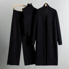 Lavinque outfit set Noir / S Ensemble Tricot 3 Pièces | Élégance Minimaliste | Confort &  Style