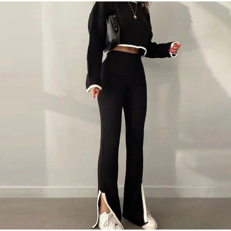 Lavinque outfit set Noir / S Ensemble Tricot | Élégance et Confort | Tendance Moderne