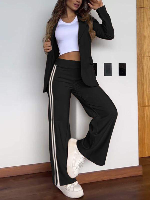 Lavinque outfit set Noir / S Ensemble Veste & Pantalon Large | Sporty Chic | Confort et Élégance