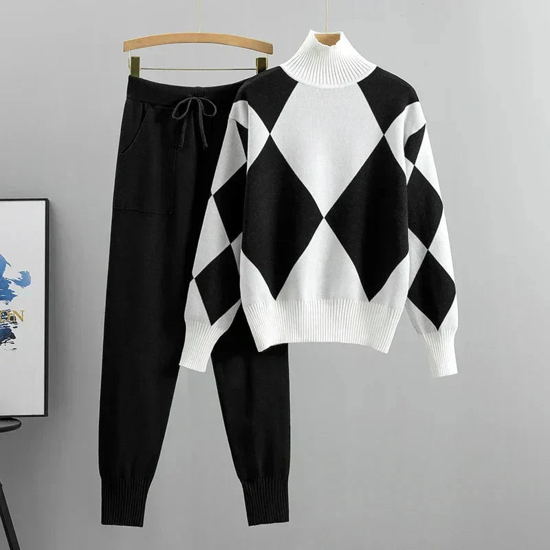 Lavinque outfit set Noir / S Tenue Décontractée en Tricot | Confort | Élégance et Chaleur
