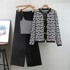 Lavinque outfit set Noir / Taille Unique Ensemble Chic 3 Pièces | Motif Graphique | Élégance et Confort