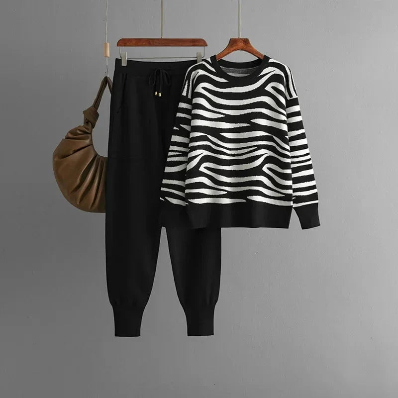 Lavinque outfit set Noir / Taille unique Ensemble Loungewear | Beige | Confort et Élégance Décontractée