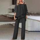 Lavinque outfit set Noir / XS Ensemble Élégant Noir | Soirée | Flottant et Sophistiqué