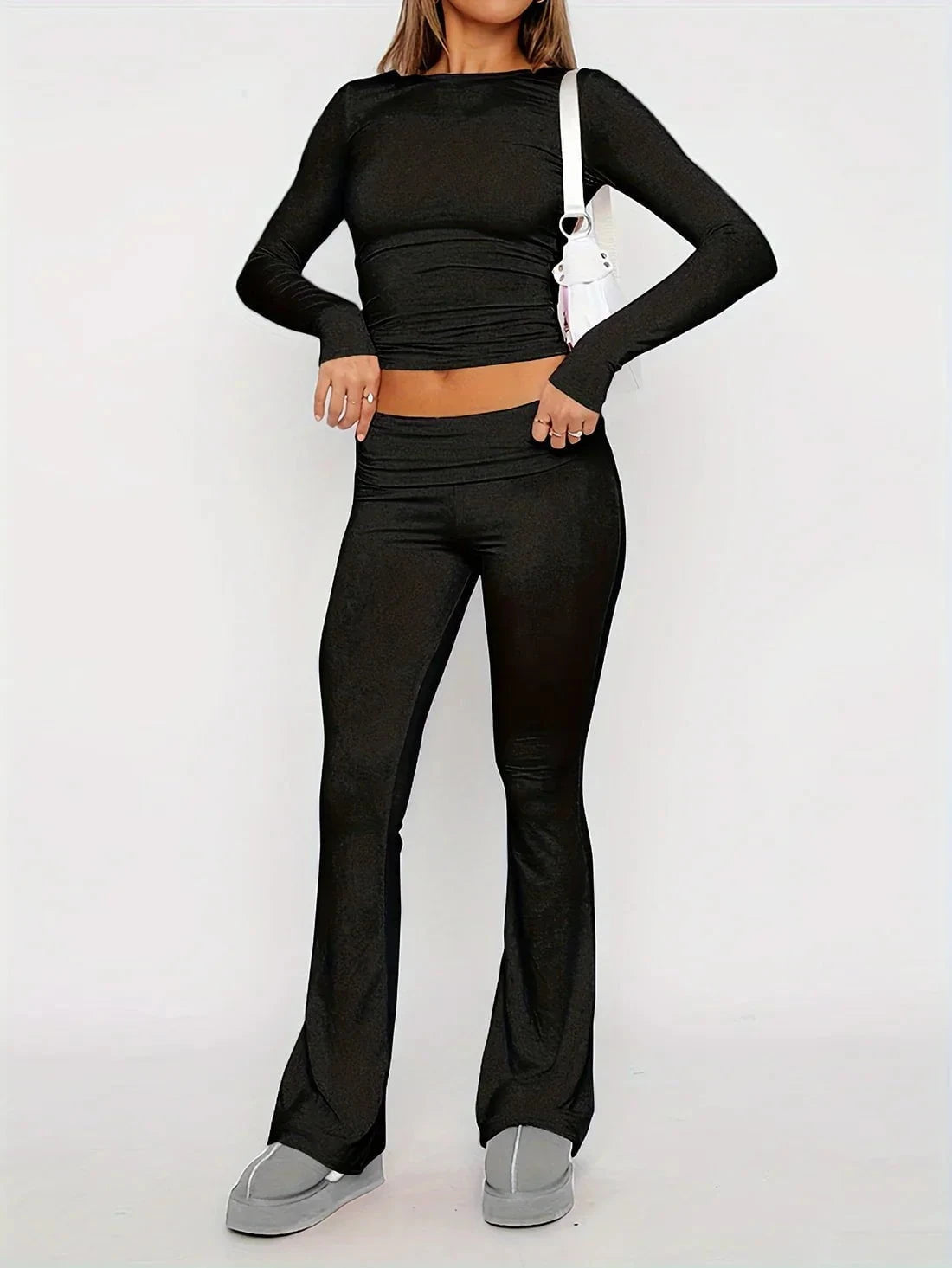 Lavinque Outfit set Noir / XS Ensemble Fit & Flare | Bleu Marine | Minimaliste et Ultra Féminin