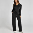 Lavinque outfit set Noir / XS Ensemble Pull & Pantalon Large | Confort & Élégance | Look Décontracté