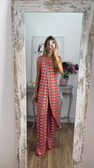 Lavinque outfit set Orange / S Combinaison Sans Manches | Fendue à l'Avant | Élégante et Originale