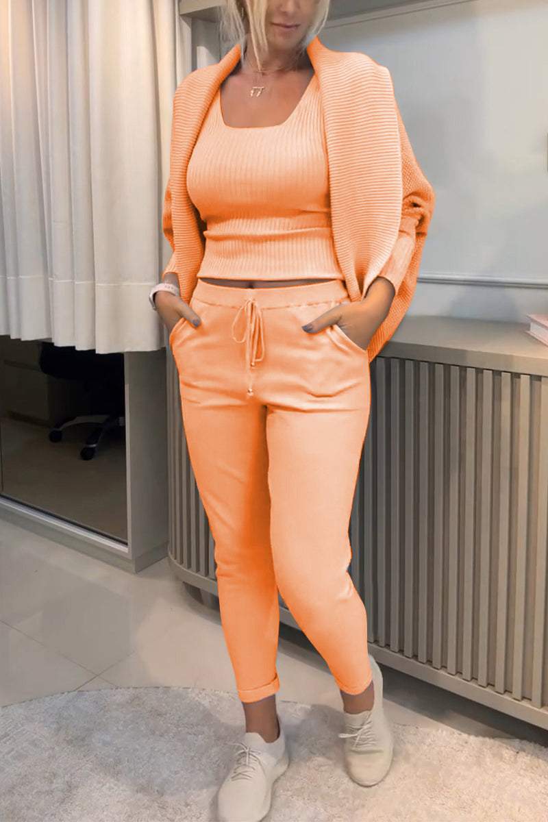 Lavinque outfit set Orange / S Ensemble 3 Pièces Décontracté | Confort | Chic et Polyvalent