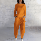 Lavinque Outfit set Orange / S Ensemble Décontracté en Coton | Blanc | Minimaliste et Confort Absolu
