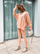 Lavinque outfit set Orange / S Ensemble Sweat & Legging Femme | Confort & Style | Look Décontracté et Tendance