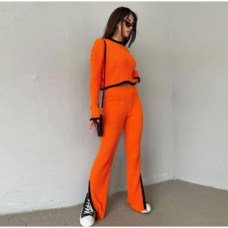 Lavinque outfit set Orange / S Ensemble Tricot | Élégance et Confort | Tendance Moderne