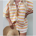 Lavinque outfit set Orange / S Ensemble Tricot Short et Haut | Bohème | Confort et Élégance Décontractée
