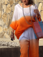 Lavinque outfit set Orange / XS Ensemble Dégradé Lin & Coton | Élégance Décontractée | Confort Naturel