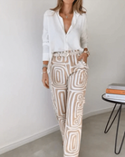 Lavinque outfit set Pantalon Large Imprimé | Élégance Graphique | Confort &  Modernité
