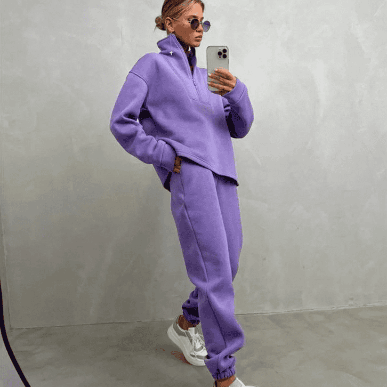 Lavinque outfit set Pourpre / S Ensemble Loungewear | Lilas | Douillet et Stylé