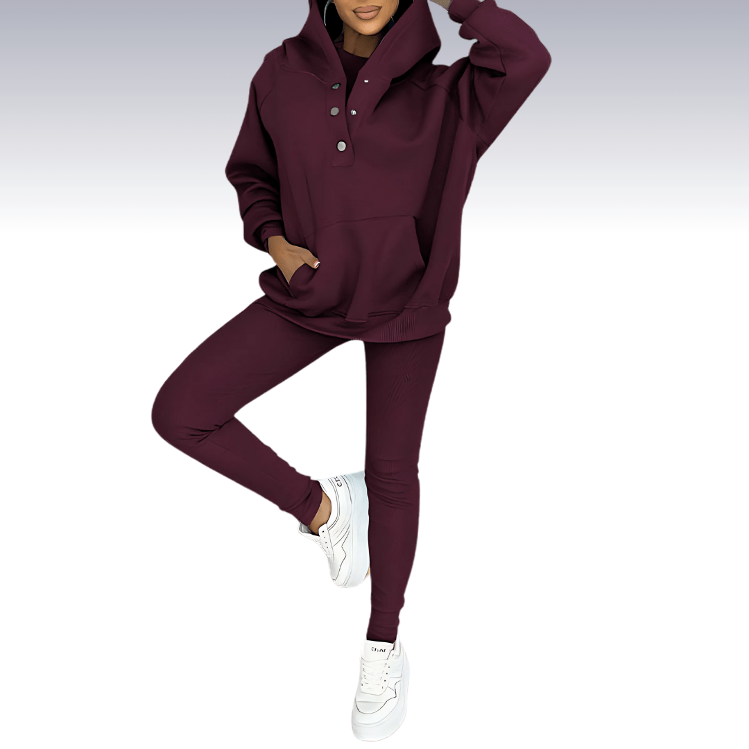 Lavinque outfit set Pourpre / S Ensemble Survêtement Épaules Dénudées | Confortable et Tendance