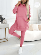 Lavinque Outfit set Rose ancien / S Ensemble Loungewear Femme | Confort Douillet | Marron Chocolat