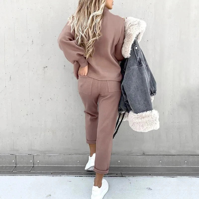 Lavinque outfit set Rose cendré / S Ensemble Sweat et Jogging | Confort & Style | Tendance Décontractée