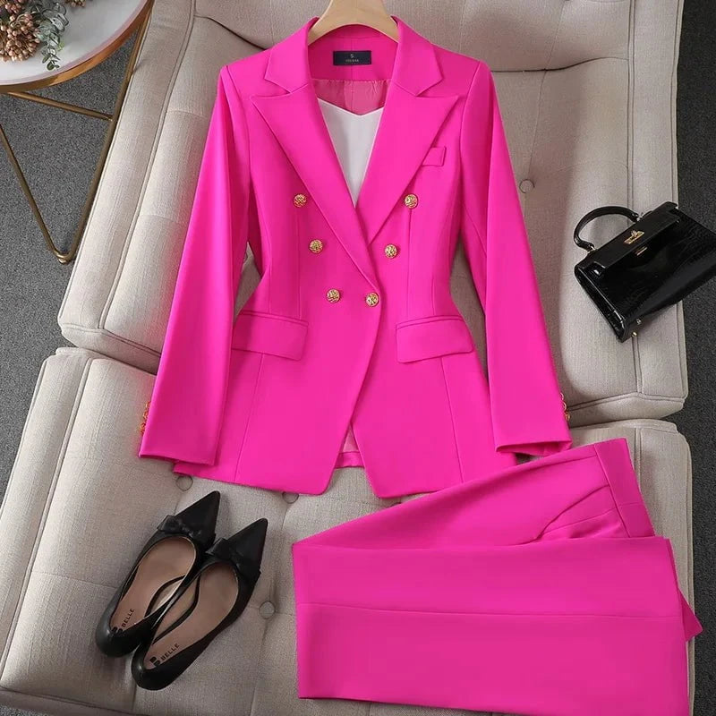 Lavinque outfit set Rose Rouge / S Ensemble Tailleur Pantalon | Chic | Élégant et Moderne