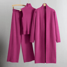Lavinque outfit set Rose-Rouge / Taille unique Ensemble Tricot 3 Pièces | Élégance Minimaliste | Confort et Style