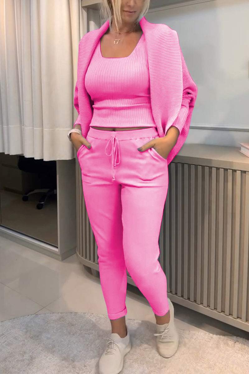 Lavinque outfit set Rose / S Ensemble 3 Pièces Décontracté | Confort | Chic et Polyvalent