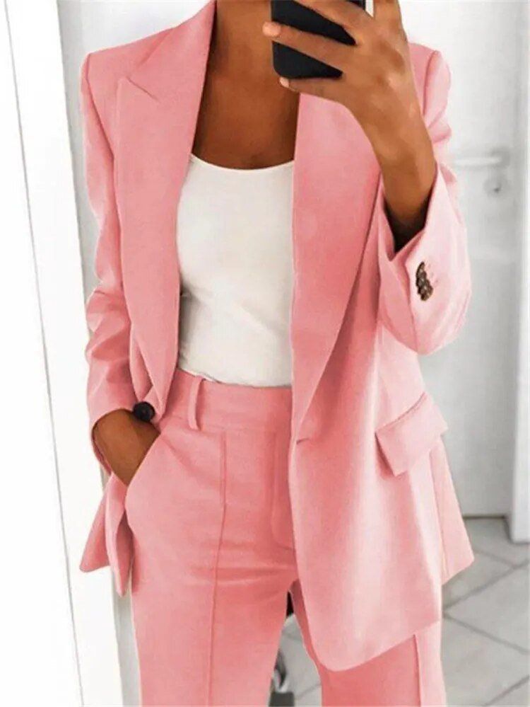 Lavinque outfit set Rose / S Ensemble Blazer & Pantalon | Coupe Élégante & Moderne | Style Sophistiqué