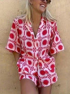 Lavinque outfit set Rose / S Ensemble Court | Coton Imprimé | Audacieux et Estival