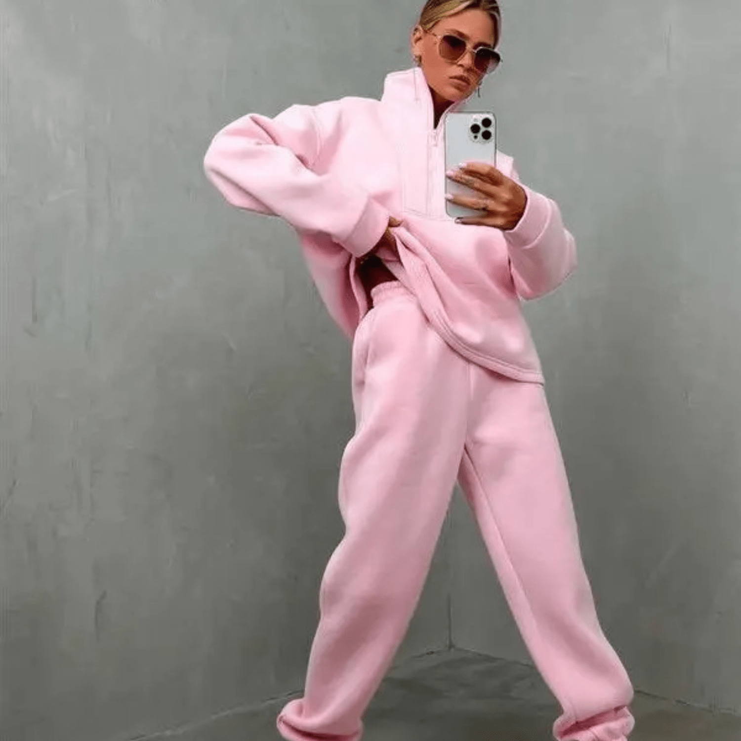 Lavinque outfit set Rose / S Ensemble Loungewear | Lilas | Douillet et Stylé
