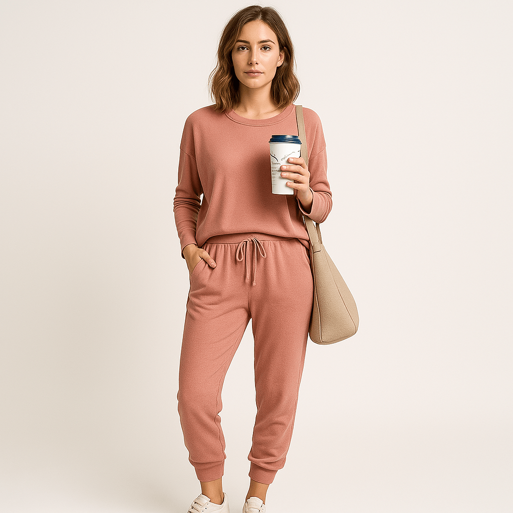 Lavinque Outfit set Rose / S Ensemble Loungewear Vieux Rose | Ultra Confort | Look Décontracté