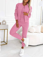 Lavinque outfit set Rose / S Ensemble Sportwear Chic | Rouge | Confort et Élégance Décontractée