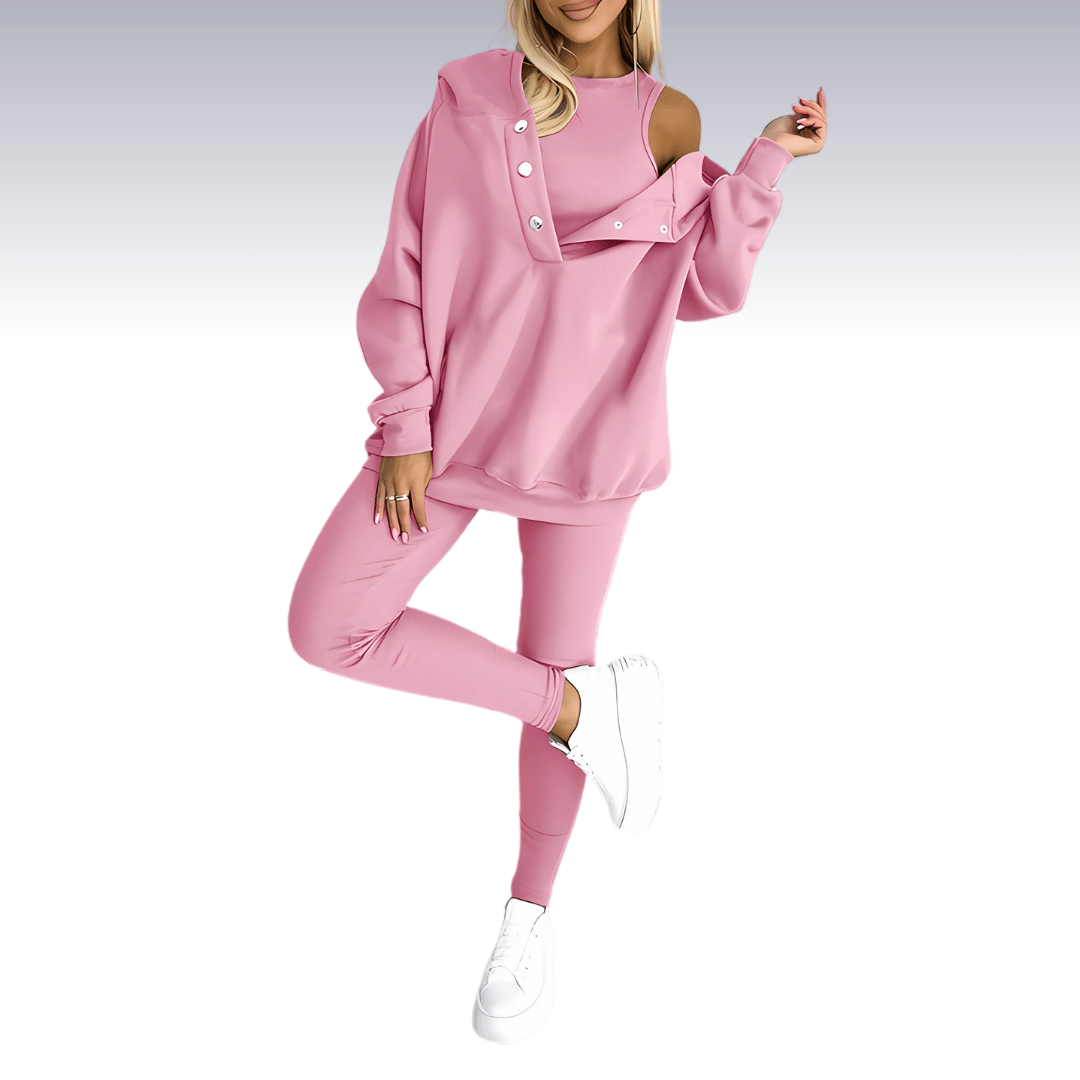Lavinque outfit set Rose / S Ensemble Survêtement Épaules Dénudées | Confortable et Tendance