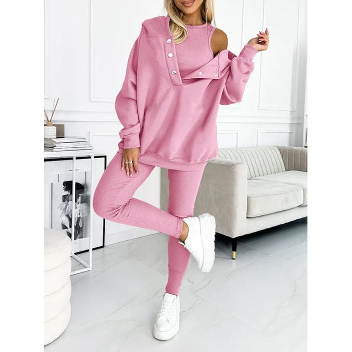Lavinque outfit set Rose / S Ensemble Sweat à Capuche & Legging | Confort & Style | Tendance Décontractée