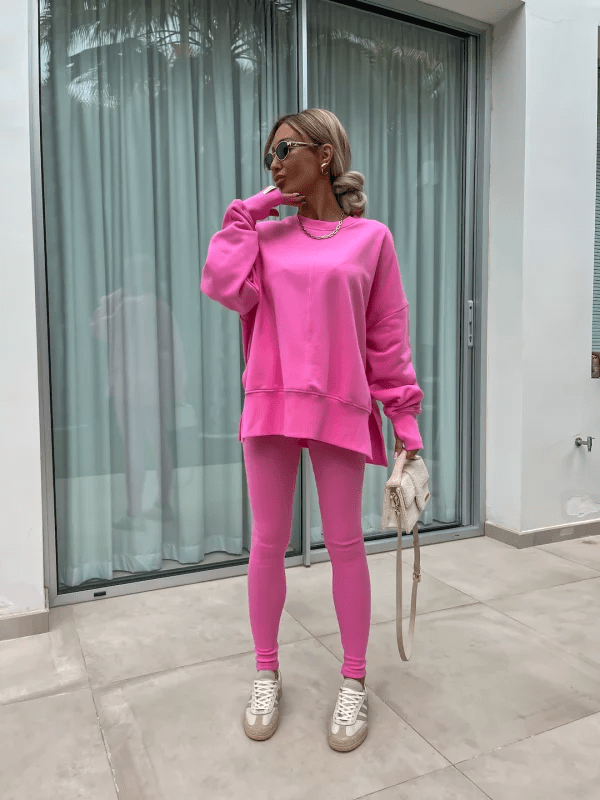 Lavinque outfit set Rose / S Ensemble Sweat & Legging Femme | Confort & Style | Look Décontracté et Tendance