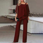 Lavinque outfit set Rouge foncé / S Ensemble Élégant Femme | Chic | Confort et Style