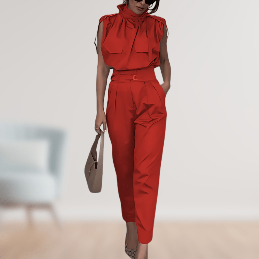 Lavinque outfit set Rouge / S Combinaison Utility Chic | Élégance Structurée | Look Moderne