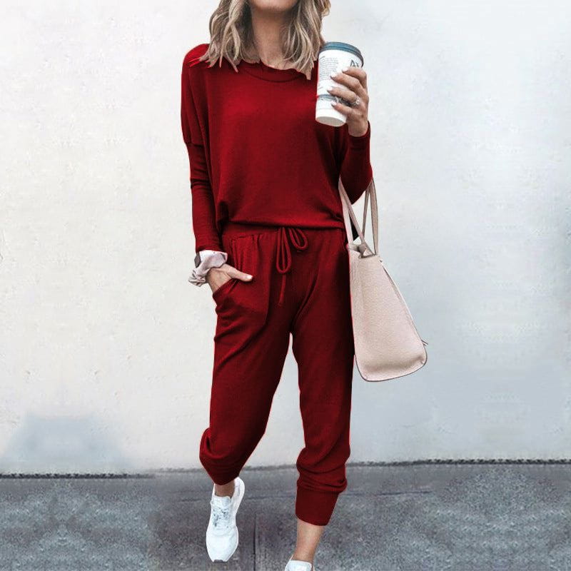 Lavinque Outfit set Rouge / S Ensemble Décontracté Femme | Bleu Cobalt | Ultra Confort & Style Quotidien