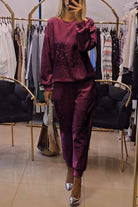 Lavinque outfit set Rouge / S Ensemble Jogging Femme | Chic & Confortable | Détente et Élégance