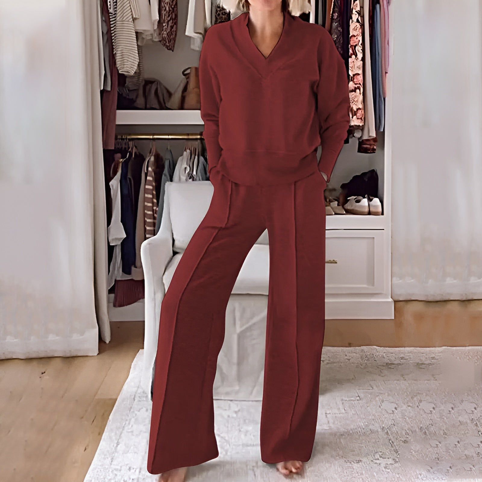 Lavinque outfit set Rouge / S Ensemble Loungewear Élégant | Confort &  Style | Parfait pour le Quotidien