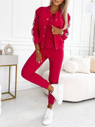 Lavinque outfit set Rouge / S Ensemble Sportwear Chic | Rouge | Confort et Élégance Décontractée