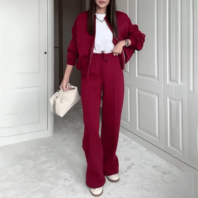 Lavinque outfit set Rouge / S Ensemble Sweat et Pantalon | Confortable | Style Décontracté